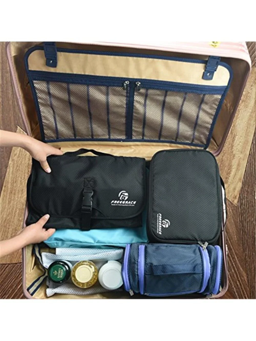 Hanging Toiletry Bag Travel Organizer Waterproof Makeup Cosmetic Storage Case